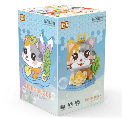 bộ đồ chơi Mèo Nàng Tiên Cá LOZ 8114, hộp sản phẩm nanoblock Mèo Nàng Tiên Cá dễ thương cho bé gái 6 tuổi, giá tốt