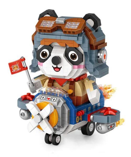 Bộ lắp ghép Gấu Trúc Phi Công LOZ 8121, đồ chơi mô hình LOZ cho bé 8 tuổi, chất lượng cao, giá tốt.