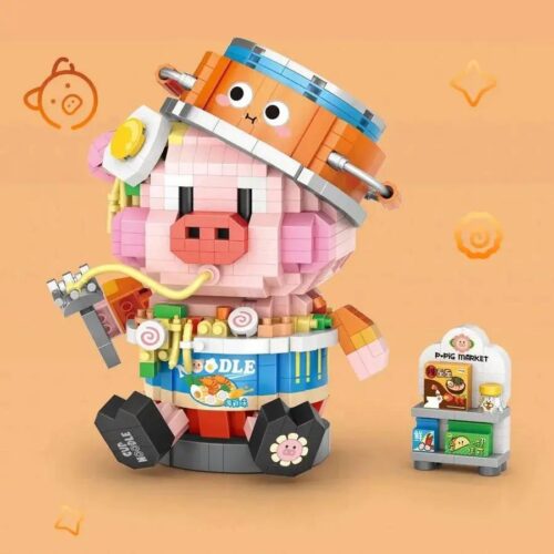 Heo Con Mì Gói LOZ 8135, bộ lắp ghép Heo Con Mì Gói, mô hình 3D chi tiết, đồ chơi sáng tạo cho bé 14 tuổi