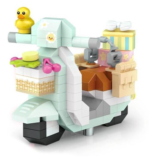 bộ đồ chơi Xe Scooter Vịt Vàng LOZ 8614 mô hình Nanoblock dễ thương cho bé gái 14 tuổi+ giá tốt