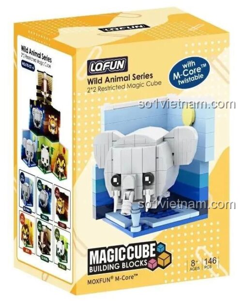 Hộp đồ chơi LQFUN 678-22101 Voi Khối Lập Phương, đồ chơi mô hình cho bé trai bé gái 8 tuổi, chất lượng cao.