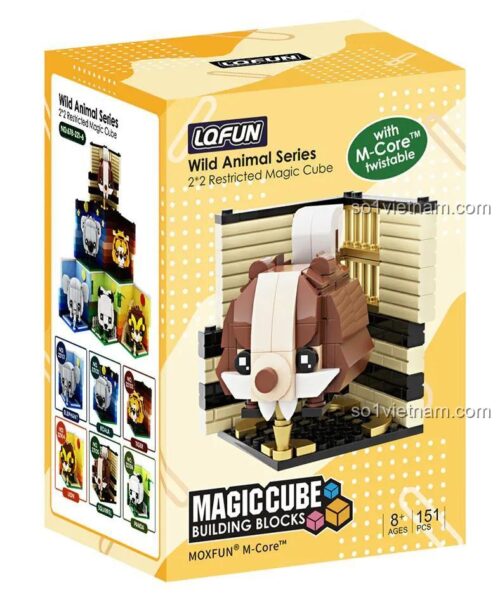 đồ chơi mô hình LQFUN 678-22105, hộp sản phẩm Khối Lập Phương Sóc, đồ chơi xếp hình cho bé gái 8 tuổi, giá rẻ