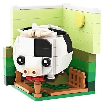 Mô hình bò sữa LQFUN 678-22209 khối lắp ghép động vật nông trại, đồ chơi lắp ráp phát triển tư duy logic cho bé 8 tuổi giá tốt