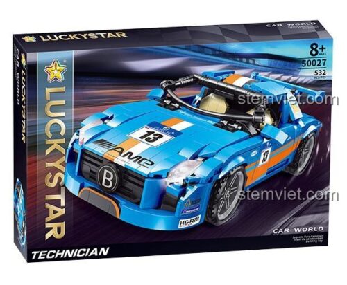 Hộp bộ lắp ghép Siêu xe Mercedes-Benz SLS AMG Lucky Star 50027, thể hiện số chi tiết 532 mảnh, độ tuổi 8+, chất lượng cao, đáng tiền.