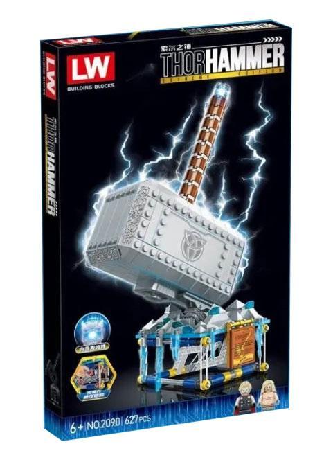 Bộ lắp ghép Búa Thần Thor LW Building Blocks 2090, đồ chơi mô hình vũ khí siêu anh hùng cho bé trai 6 tuổi, giá tốt.