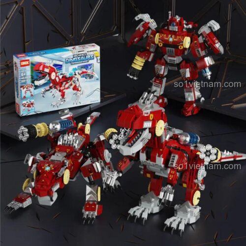 bộ lắp ghép Khủng Long Bạo Chúa Biến Hình LWCK 60036, đồ chơi lắp ráp Robot Khủng Long Bạo Chúa cho bé trai 6 tuổi, giá tốt
