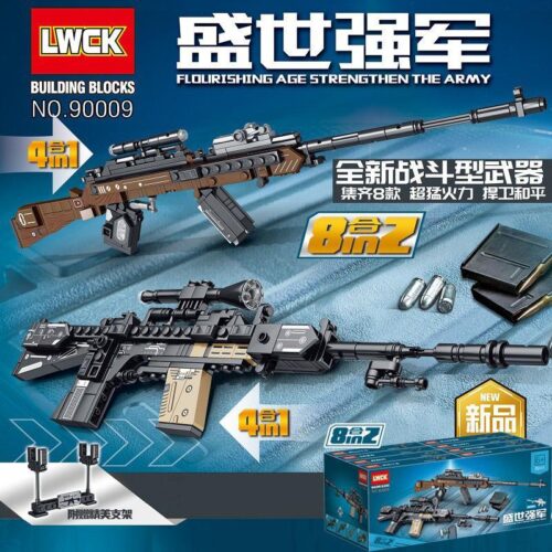 Bộ lắp ghép súng quân sự LWCK, súng trường lắp ráp 90009, mô hình súng 900097, súng đồ chơi LWCK, đồ chơi lắp ghép giá tốt cho bé trai 6 tuổi