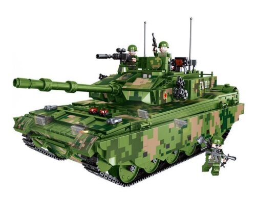 Mô hình Xe Tăng Chủ Lực Type 99 LWCK 90022 đồ chơi lắp ráp cho bé trai 6 tuổi, chi tiết cao, màu xanh lá quân sự.