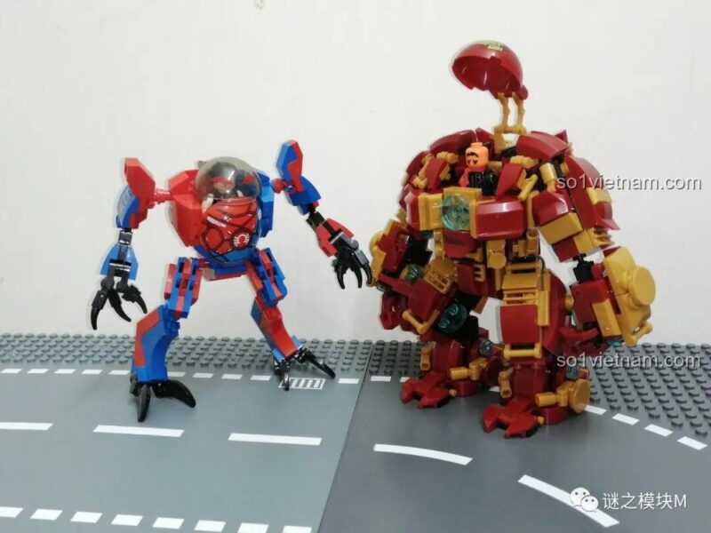 Hulkbuster LY 76028 có thể chở minifigure, tăng cường trải nghiệm chơi, bộ lắp ghép Đại Hộ Vệ Thép Anh Hùng