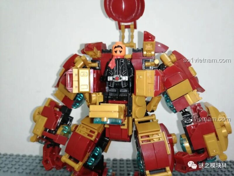 Mô hình Hulkbuster Iron Man LY 76028, chi tiết ấn tượng, đồ chơi lắp ráp cho bé trai 6 tuổi
