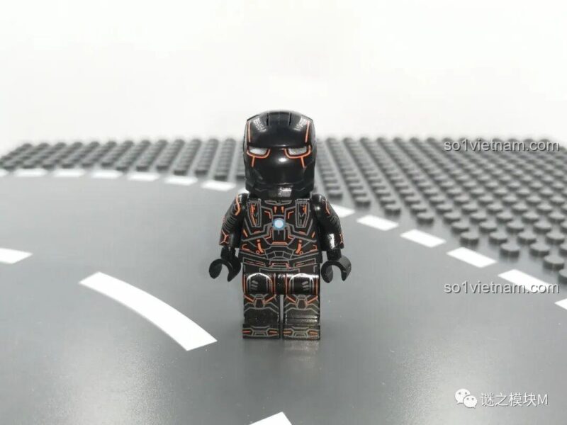 Minifigure Iron Man MK21 LY 76028, giáp vàng sang trọng, đồ chơi lắp ráp Kho Giáp Người Sắt