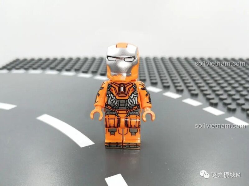 Minifigure Iron Man MK38 LY 76028, giáp đỏ vàng độc đáo, đồ chơi lắp ráp Kho Giáp Iron Man