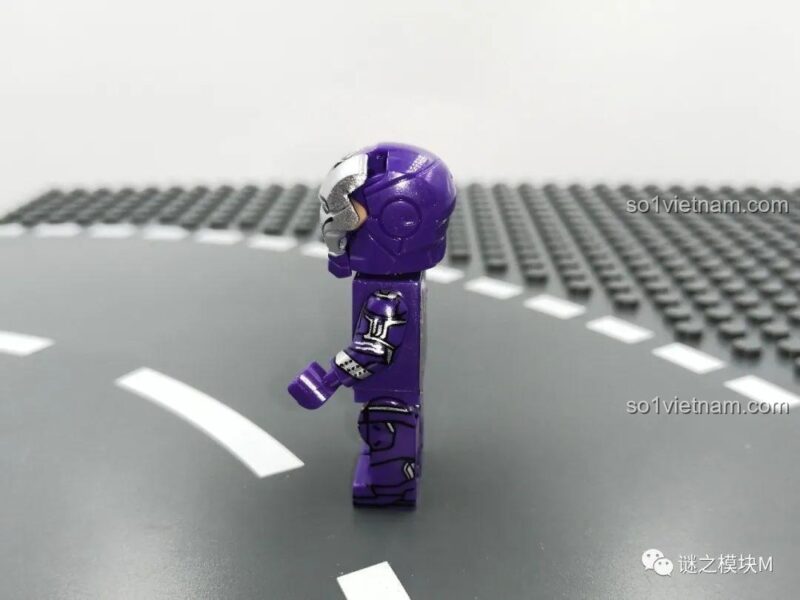 Minifigure Rescue Armor LY 76028, giáp tím độc đáo, đồ chơi mô hình Kho Giáp Iron Man