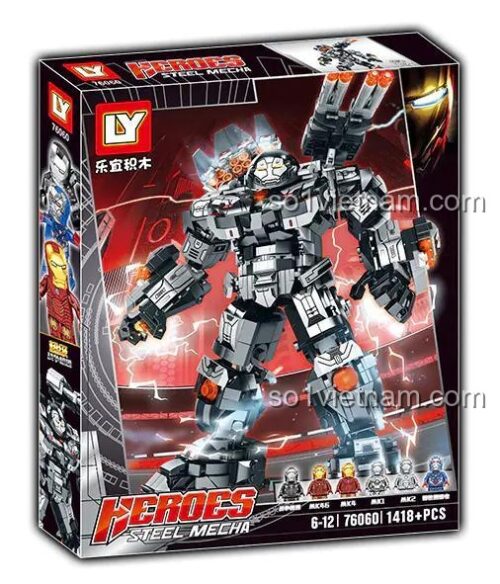 Hộp sản phẩm bộ đồ chơi Heroes Steel Mecha LY 76060