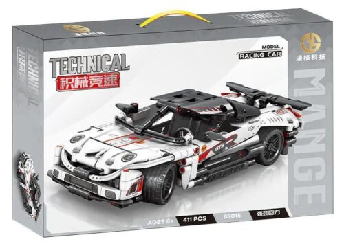 bộ đồ chơi Porsche 9FF GT9-R Mange Technology 88015, hộp sản phẩm xe đua thể thao trắng đen, phù hợp bé trai 6 tuổi, giá tốt
