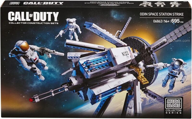 Hộp đồ chơi mô hình Vệ tinh ODIN 06863 của Mega Bloks, gồm 695 mảnh ghép, quà tặng sáng tạo cho bé trai.
