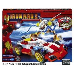 Hộp sản phẩm Mega Bloks 1980 Iron Man 2 Whiplash Showdown