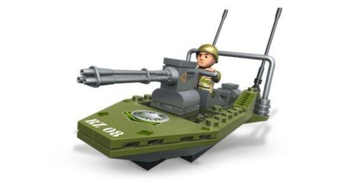 Bộ lắp ghép Mega Bloks 2410 Thuyền Tàng Hình Tốc Độ Cao 61 mảnh ghép, mô hình quân sự cho bé trai 6 tuổi, giá tốt