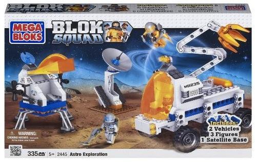 Bộ lắp ghép Thám hiểm không gian Mega Bloks 2445 với 335 mảnh ghép, phù hợp cho bé trai 5 tuổi, giá tốt, giúp phát triển tư duy sáng tạo.