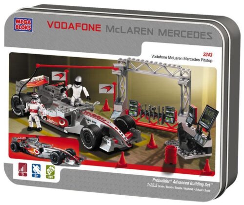 Bộ lắp ráp Mega Bloks 3243 Trạm Bảo Dưỡng Vodafone McLaren Mercedes cho bé trai 8 tuổi, mô hình xe đua F1 và pitstop chất lượng cao, giá tốt.