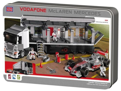 Bộ lắp ghép Mega Bloks 3244 Xe Tải Vận Chuyển Đua Xe Vodafone McLaren Mercedes, đồ chơi mô hình Xe Đua F1 cho bé trai 8 tuổi, giá tốt.