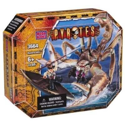 Bộ lắp ráp Mega Bloks 3664 Cướp biển Pyrates Razorscales, đồ chơi mô hình quái vật biển độc đáo cho bé trai 6 tuổi, giá tốt.
