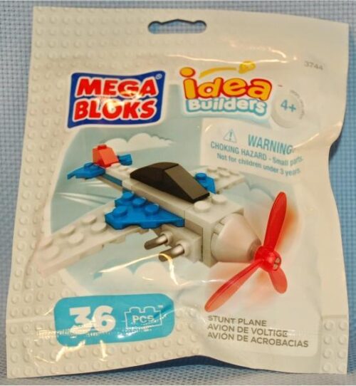 Mega Bloks 3744 Máy bay nhào lộn Bộ đồ chơi Lắp ráp Phi cơ Nhào lộn cho bé trai 4 tuổi 36 mảnh