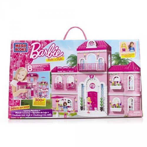 Bộ đồ chơi lắp ráp Mega Bloks 80229 Biệt thự xa hoa Barbie màu hồng trắng, phù hợp bé gái 4 tuổi, giúp phát triển tư duy sáng tạo, giá tốt.