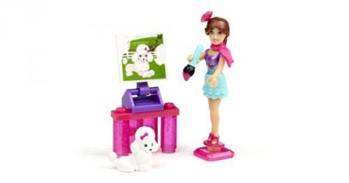 Bộ đồ chơi Mega Bloks 80237 Cô giáo mỹ thuật Teresa, búp bê Barbie cô giáo mỹ thuật cho bé gái 5 tuổi, kích thích sáng tạo, chất lượng tốt.