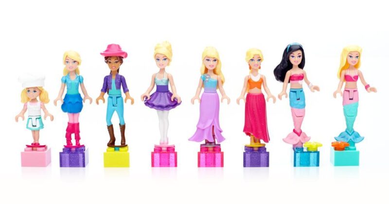 Bộ đồ chơi Mega Bloks 80260 Búp bê thời trang mini đa dạng, 8 búp bê công chúa, nàng tiên cá, đầu bếp cho bé gái 8 tuổi, giá tốt.