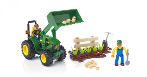 Bộ lắp ghép Máy Kéo Nông Trại John Deere Mega Bloks 80847 với khối ghép lớn an toàn cho bé trai 3 tuổi, giá rẻ.