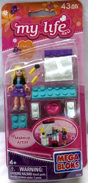 Bộ đồ chơi trang điểm Mega Bloks 82704 với 1 minifigure, bàn trang điểm và phụ kiện