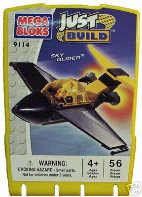 bộ lắp ghép Máy bay lượn Mega Bloks 9114, đồ chơi lắp ráp cho bé trai 4 tuổi, giá tốt, hộp sản phẩm