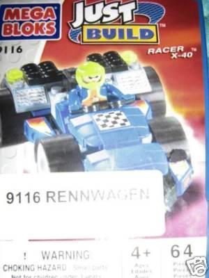 Bộ lắp ráp Mega Bloks 9116 Xe Đua X-40, đồ chơi mô hình cho bé trai 4 tuổi, giá tốt, giúp phát triển tư duy sáng tạo.