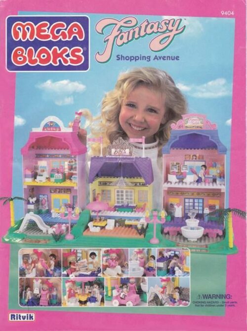 Bộ lắp ghép Mega Bloks 9404 Phố mua sắm, đồ chơi lắp ghép Đại lộ mua sắm cho bé gái 6 tuổi, giá tốt.