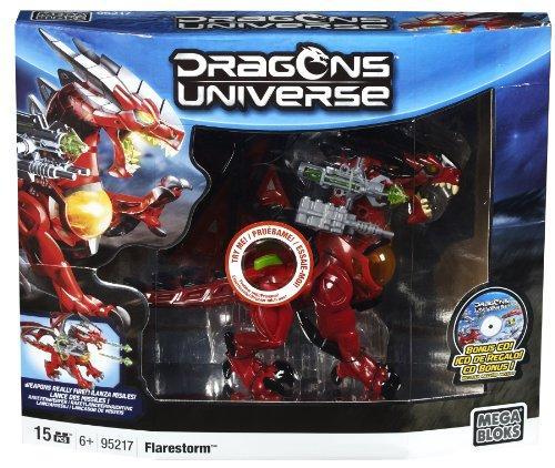 Bộ lắp ghép Rồng Flarestorm Mega Bloks 95217 bắn đạn nhựa, đồ chơi mô hình Rồng Chiến Đấu cho bé trai 6 tuổi, giá tốt