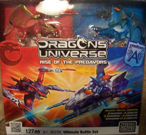 Bộ đồ chơi Rồng Mega Bloks 95239 Ultimate Battle Set với 2 rồng và 2 phương tiện chiến đấu, 127 mảnh ghép, phù hợp bé trai 6 tuổi, giá tốt.