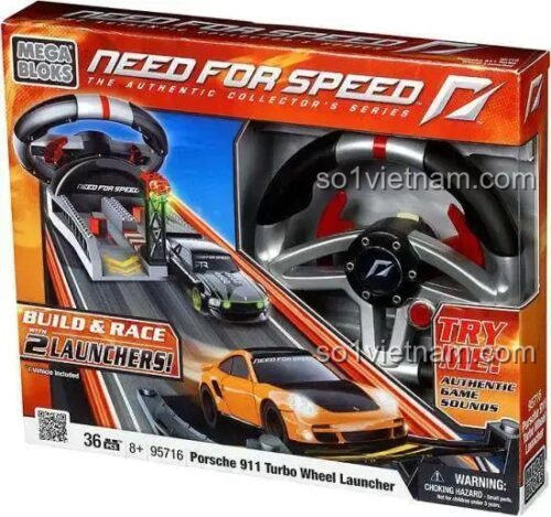 Hộp đựng bộ đồ chơi xe Porsche 911 Turbo Tay Lái Phóng Mega Bloks 95716