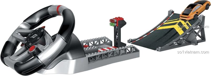 Mô hình xe Porsche 911 Turbo Tay Lái Phóng Mega Bloks 95716 sau khi lắp ráp