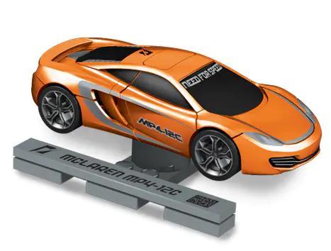 Mega Bloks 95776 McLaren MP4-12C Need For Speed - Xe đua màu cam, Tốc độ đỉnh cao, Tỉ lệ 1:18, Bộ đồ chơi lắp ráp cho bé trai 8 tuổi