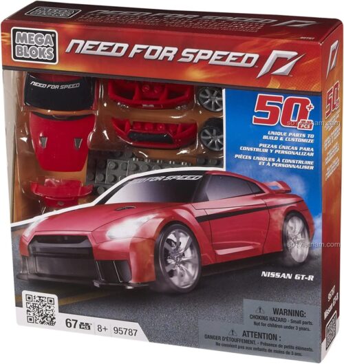 Hộp sản phẩm Mega Bloks Need For Speed Nissan GTR 95787
