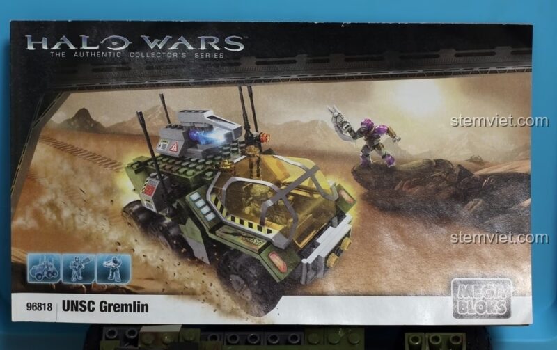 Bộ lắp ráp Mega Bloks 96818 Xe UNSC Gremlin Halo Wars, tái hiện cảnh chiến đấu