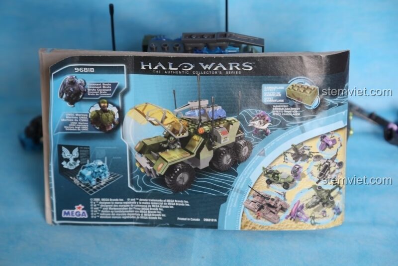 Đồ chơi xây dựng Mega Bloks 96818 Xe quân sự Halo, hướng dẫn lắp ráp chi tiết
