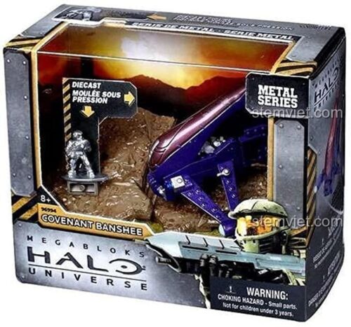 Hộp sản phẩm bộ lắp ráp Mega Bloks 96994 Banshee Giao Ước, đồ chơi Halo chất lượng cao cho bé trai 8 tuổi.