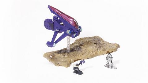 Mô hình chiến cơ Banshee Giao Ước Mega Bloks 96994 màu tím, xám, nâu, đồ chơi mô hình Halo cho bé trai 8 tuổi, giúp phát triển tư duy logic.