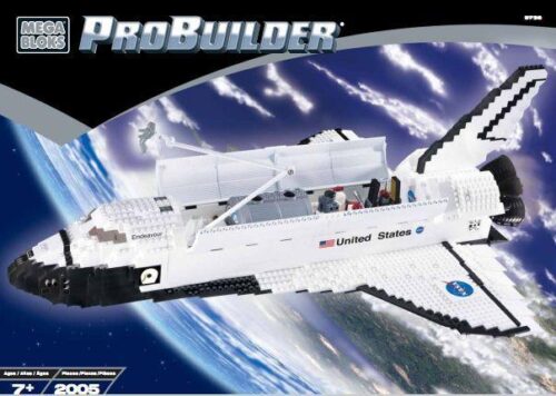 Hộp bộ lắp ghép Mega Bloks 9736 Tàu Con Thoi Endeavour 2005 mảnh, đồ chơi mô hình không gian cho con trai 7 tuổi, giá tốt