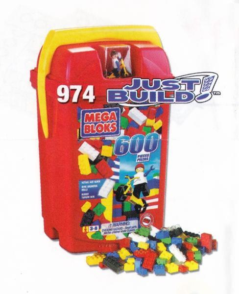 Bộ lắp ghép Mega Bloks 974 Thùng 600 Mảnh, đồ chơi xây dựng cho bé 3 tuổi, giúp con trai và con gái phát triển sáng tạo không giới hạn với giá tốt.