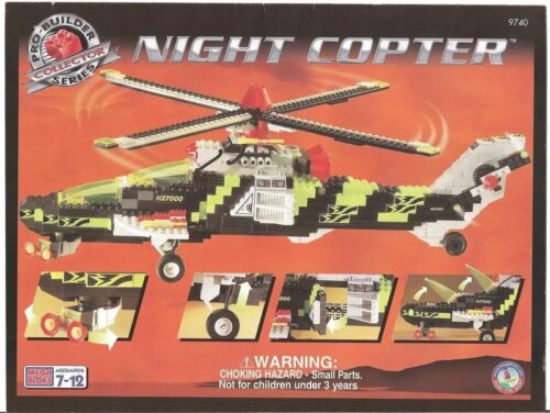 Bộ lắp ghép Trực thăng Bóng Đêm Mega Bloks 9740 chất lượng cao, mô hình trực thăng lớn 670 chi tiết dành cho con trai 7 tuổi, giá tốt.
