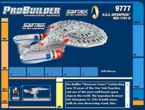 Bộ lắp ghép Tàu vũ trụ USS Enterprise NCC-1701D Mega Bloks 9777 với 945 mảnh ghép, đồ chơi mô hình Star Trek cho bé trai 12 tuổi, giá tốt.