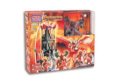 Bộ lắp ghép Rồng Ma Lửa Mega Bloks 98001 cho bé trai 8 tuổi, mô hình rồng lửa huyền bí chất lượng cao, giá tốt.